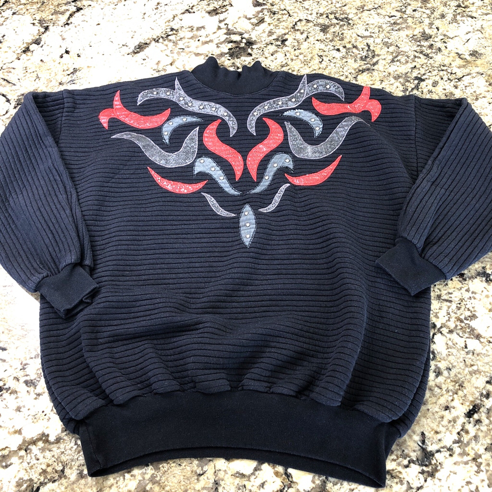 Size Small Rafael Womens Pullover Sweater Front Design Stretchy Comfy Warm TW